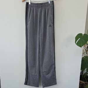 NWOT Men's Adidas Classic Gray Joggers with Black Stripes